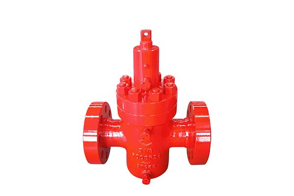 Red colour gate valve isolated on white background from Oilway, the best industrial valve manufacturer in India